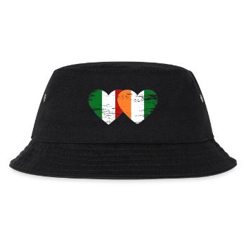 Drapeau Italien de Côte d’Ivoire Cœur utilisé - Bob Enfant - noir - Devant