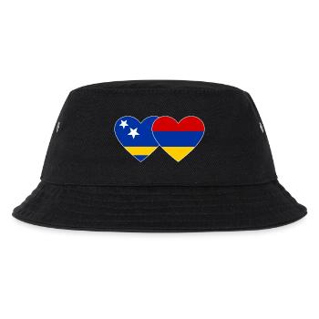 Curacao Armenia Flag Heart - Kids’ Bucket Hat - black - Front