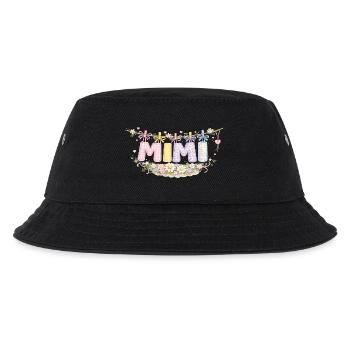Mimi Flowers and Pastel | Sweetheart Granny Gift - Kids’ Bucket Hat - black - Front