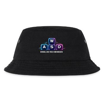Dinge Die Mich Bewegen WASD PC Gamer - Kinder Bucket Hat - Schwarz - Vorne