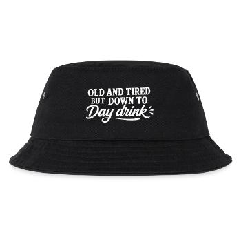 Old Tired Daydrinking Humor Party Festival - Kids’ Bucket Hat - black - Front