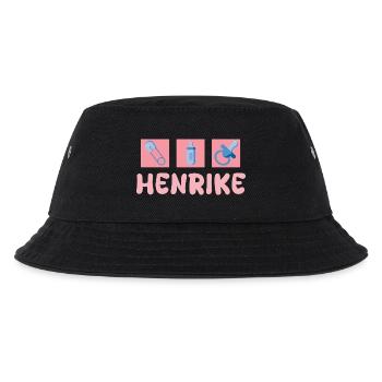Geschenk für Henrike - Kinder Bucket Hat - Schwarz - Vorne