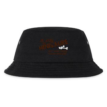 Je suis un minisaure - Kinder Bucket Hat - Schwarz - Vorne