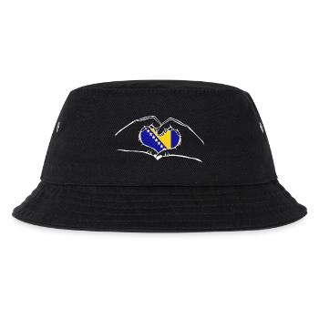 Ich liebe Bosnien und Herzegowina - Herz Hände - Kinder Bucket Hat - Schwarz - Vorne