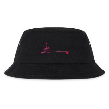 Weihnachtsbaum mit Herzen - Kinder Bucket Hat - Schwarz - Vorne