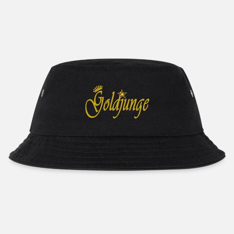 goldjunge - Kinder Bucket Hat - Schwarz