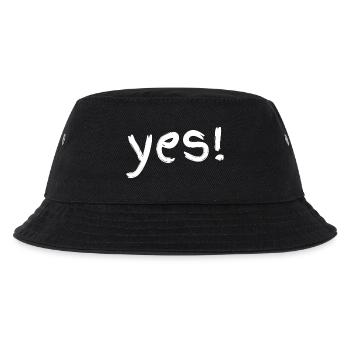 Yes! - Kinder Bucket Hat - Schwarz - Vorne