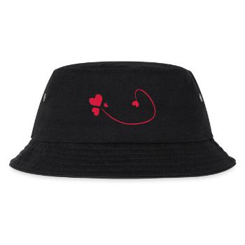 coeurs rouges - Bob Enfant - noir - Devant
