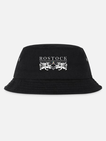 Rostock Greif Doppel - Kinder Bucket Hat - Schwarz