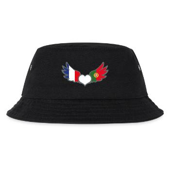 Drapeaux Français et Portugais France Portugal II - Bob Enfant - noir - Devant