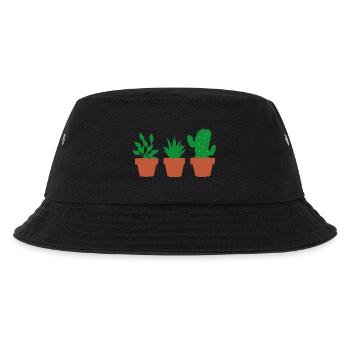 Pflanzen - Kinder Bucket Hat - Schwarz - Vorne