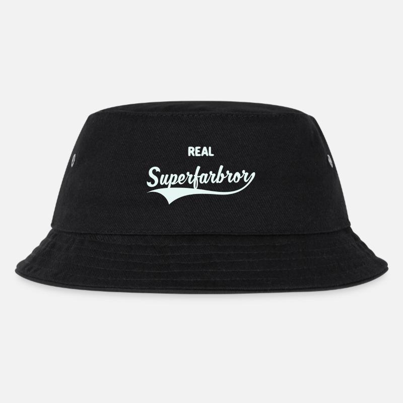 Real Superfarbror - Kids’ Bucket Hat - black