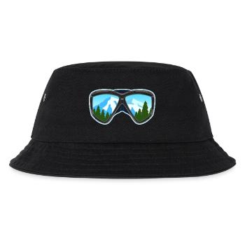 Ski und Snowboard Googles Skier Snowboarder Geschenk - Kinder Bucket Hat - Schwarz - Vorne
