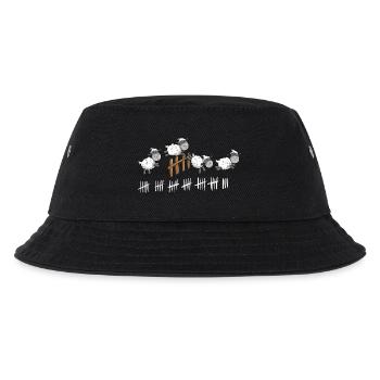 Schafe Zählen I Schäfchen Gute Nacht Design - Kinder Bucket Hat - Schwarz - Vorne