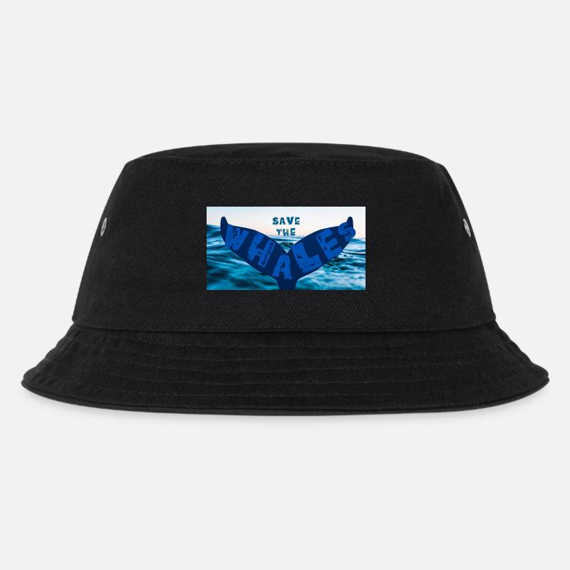 Save the whales - Kinder Bucket Hat - Schwarz