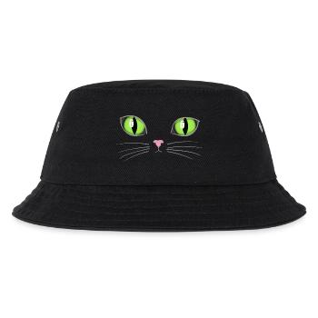 Cat green eyes - Kids’ Bucket Hat - black - Front