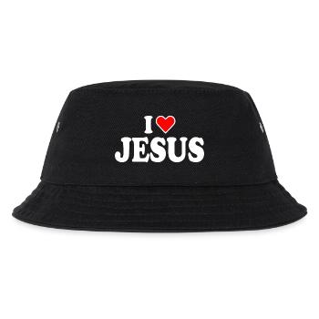 I love jesus - Kinder Bucket Hat - Schwarz - Vorne