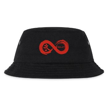 Unendliches Symbol und Ewigkeit auf Japanisch (rot) - Kinder Bucket Hat - Schwarz - Vorne