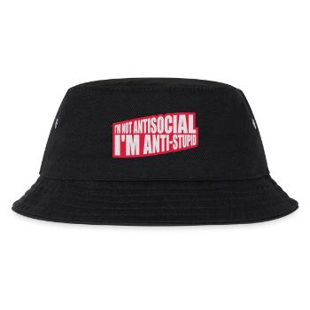 pas antisocial anti-stupide - Bob Enfant - noir - Devant