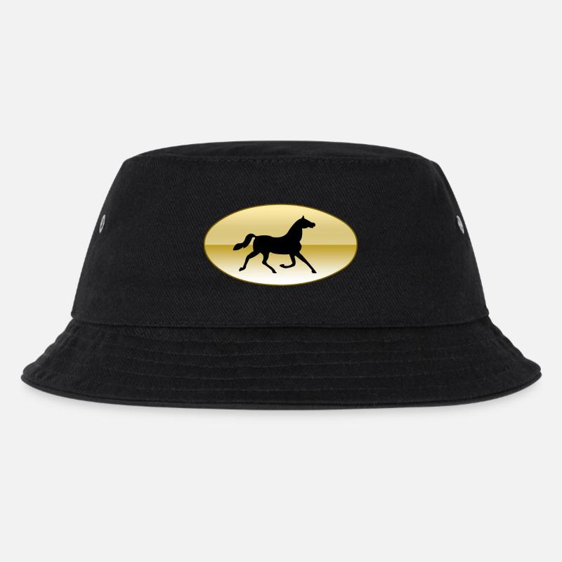 Pferd - Kinder Bucket Hat - Schwarz