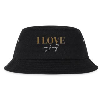 I love my family - Kinder Bucket Hat - Schwarz - Vorne