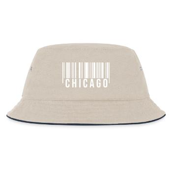 Chicago Barcode1 - Kids’ Bucket Hat - ecru/navy - Front