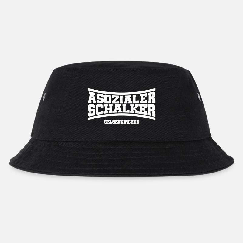 Asozialer Schalker Gelsenkirchen | Farbe änderbar - Kinder Bucket Hat - Schwarz