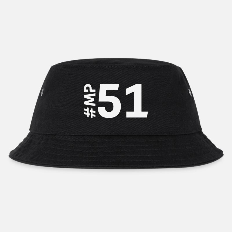 MP51-KARTON - Kinder Bucket Hat - Schwarz