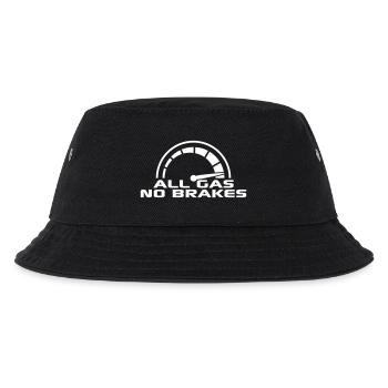 All Gas No Brakes Tachometer Rennauto Tacho Fahren - Kinder Bucket Hat - Schwarz - Vorne