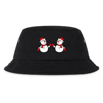 schneemann 2 - Kinder Bucket Hat - Schwarz - Vorne