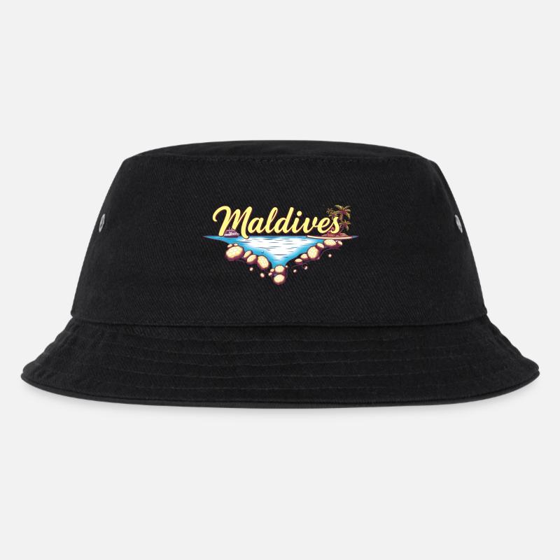 Malediven Geschenkidee - Kinder Bucket Hat - Schwarz