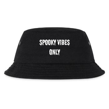 SPOOKY VIBES ONLY white - Kinder Bucket Hat - Schwarz - Vorne
