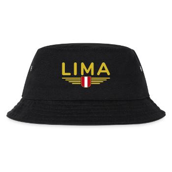 Lima Design – Perus Hauptstadt erleben - Kinder Bucket Hat - Schwarz - Vorne