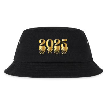 2025 Silvester Outfit Damen Herren – Modern Lustig - Kinder Bucket Hat - Schwarz - Vorne