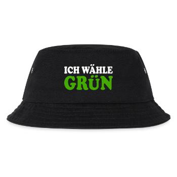 ich wähle grün - Kinder Bucket Hat - Schwarz - Vorne