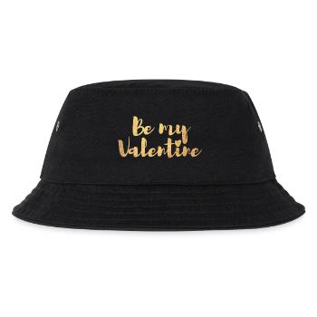 Be my Valentine Valentinstag Liebe Herz I love you - Kinder Bucket Hat - Schwarz - Vorne