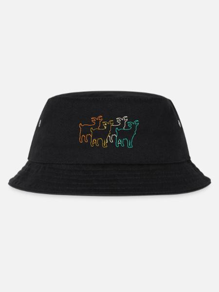 Ziegen - Kinder Bucket Hat - Schwarz