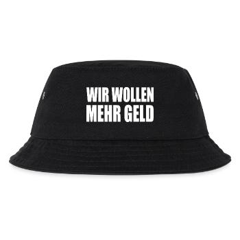 wir wollen mehr geld - Kinder Bucket Hat - Schwarz - Vorne