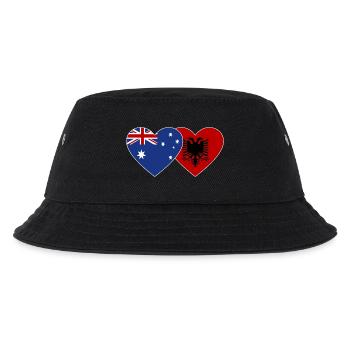 Australie, Albanie, Drapeau, Coeur - Bob Enfant - noir - Devant