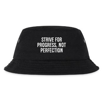 strive for progress not perfection - Kids’ Bucket Hat - black - Front