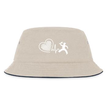 Locksmith Heartbeat - Kids’ Bucket Hat - ecru/navy - Front