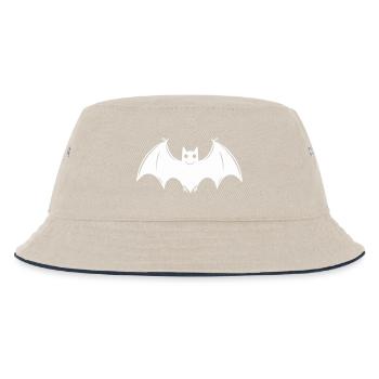 Bat - Kids’ Bucket Hat - ecru/navy - Front