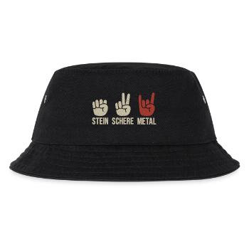 Stein Schere Metal Band Heavy Metal Musik - Kinder Bucket Hat - Schwarz - Vorne