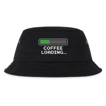 Kaffee Ladebalken Pixel - Kinder Bucket Hat - Schwarz - Vorne