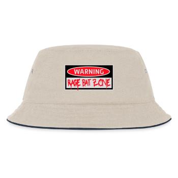 Avertissement Rage Appât Attention Zone Panneau Amusant Avertissement - Bob Enfant - blanc cassé/bleu marine - Devant