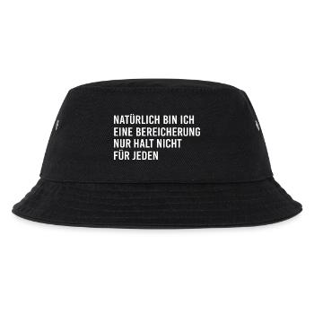 Of course I'm an enrichment, just not for - Kids’ Bucket Hat - black - Front