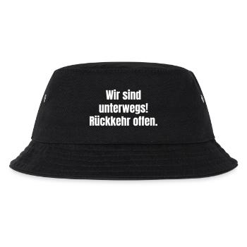 Wir sind unterwegs Rückkehr offen - Kinder Bucket Hat - Schwarz - Vorne