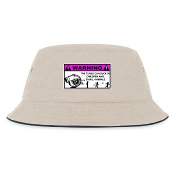 Turbo Warning Kids - Kinder Bucket Hat - Natur/Navy - Vorne
