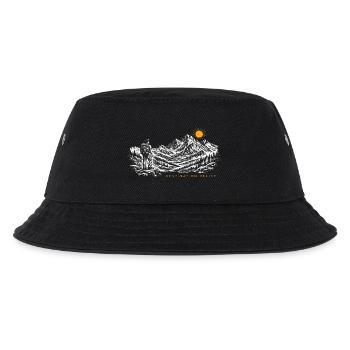 Hiker Sunrise Destination Relief Light - Kids’ Bucket Hat - black - Front