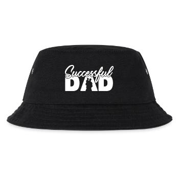 Erfolgreiche Vater-Silhouette Fette Typografie-Kunst - Kinder Bucket Hat - Schwarz - Vorne